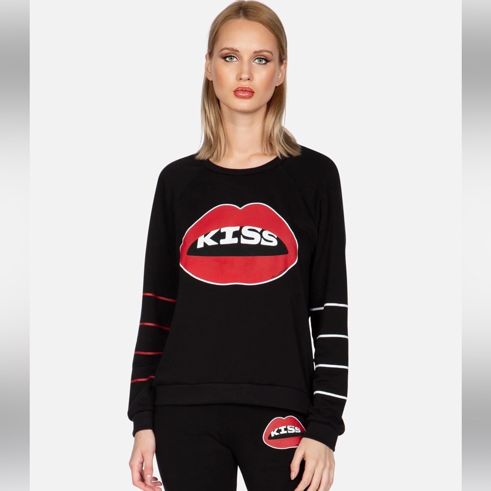 NEW LAUREN MOSHI NOLETA KISS LIP PULLOVER